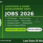 Livestock & Dairy Development Department Khyber Pakhtunkhwa Jobs 2026